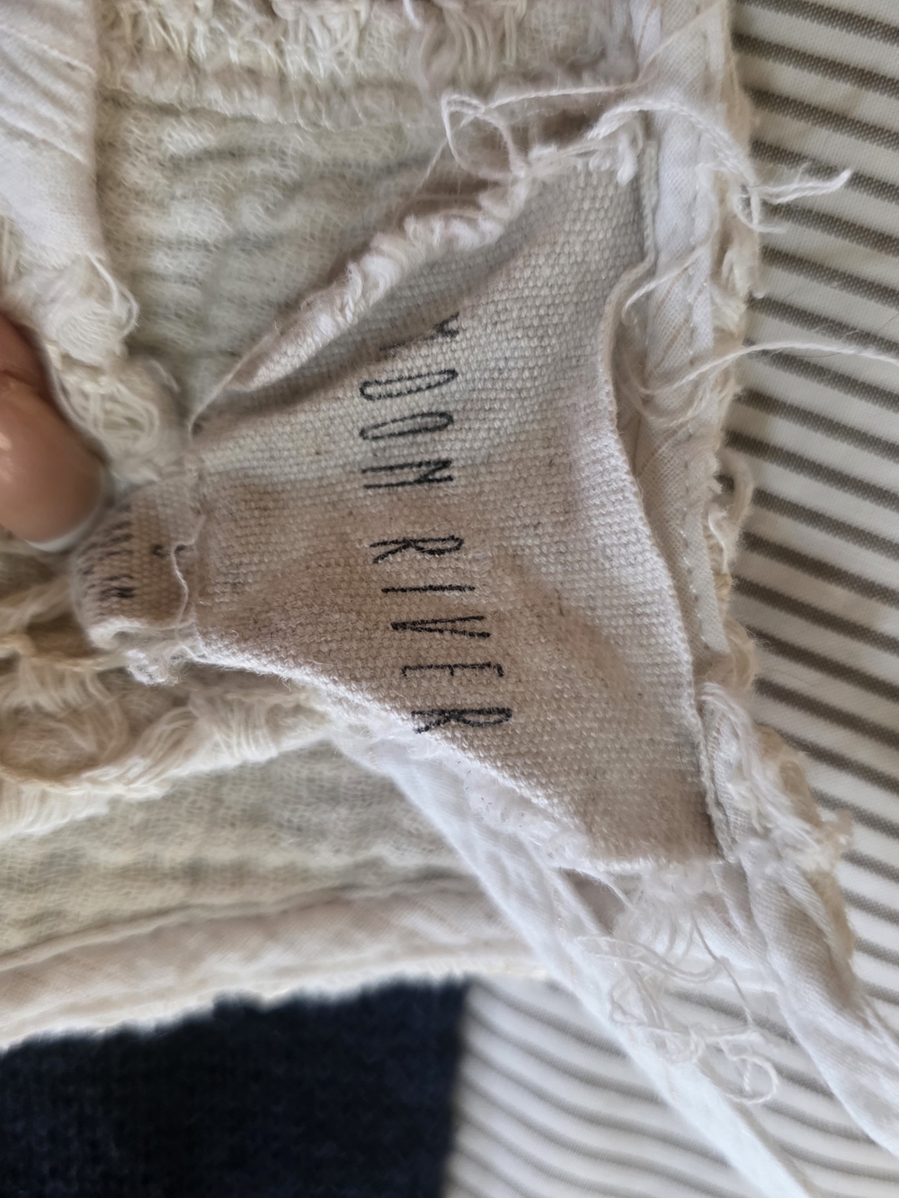 Anthropologie Moon River Cream Crochet High Neckline Ruffle Tier Sleeveless Top - Picture 5 of 8